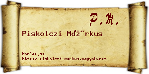 Piskolczi Márkus névjegykártya